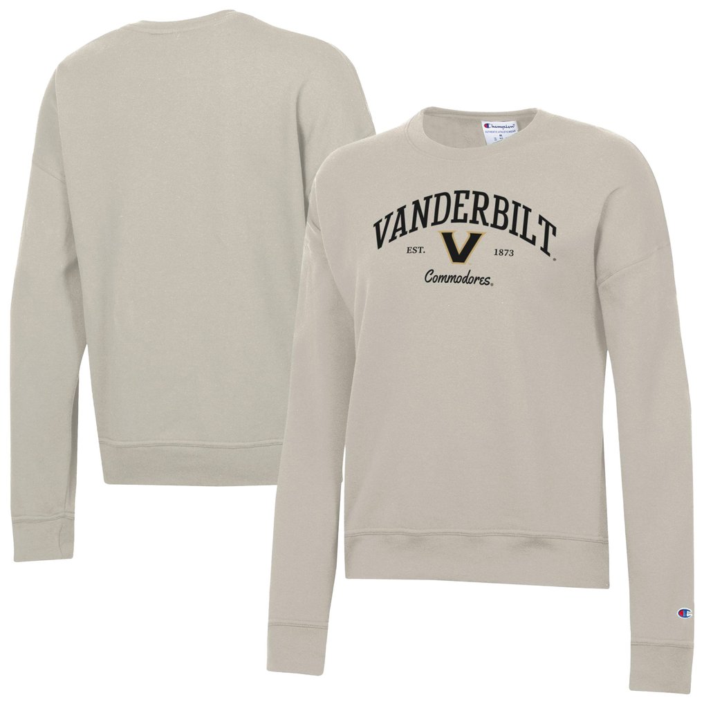  Vanderbilt Commodores Champion Women's Powerblend Pullover Sweatshirt - Oatmeal